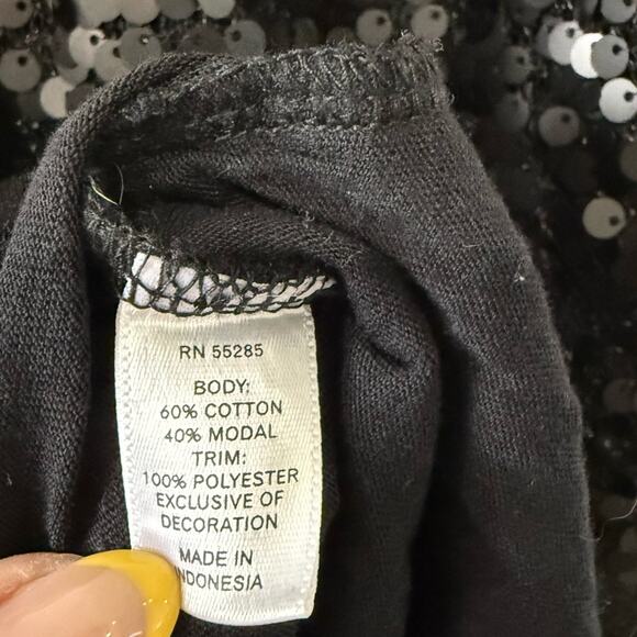 Express Black Sequin Tank Top – Size Small - Picture 4 of 4